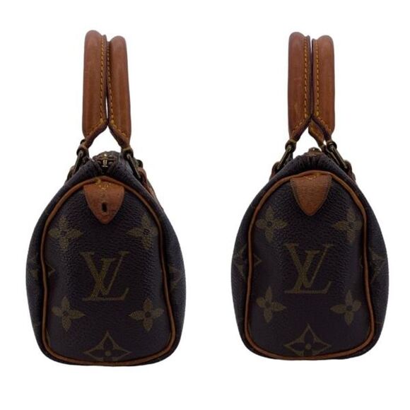 Louis Vuitton Mini Speedy Monogram Brown Shoulder Bag - Picture 2 of 8